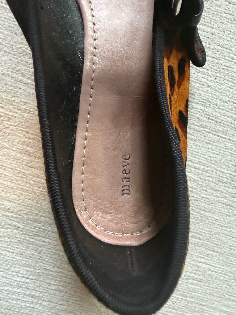Anthropologie Maeve Leopard Print Mary Jane Flats EU40 - Picture 9 of 9